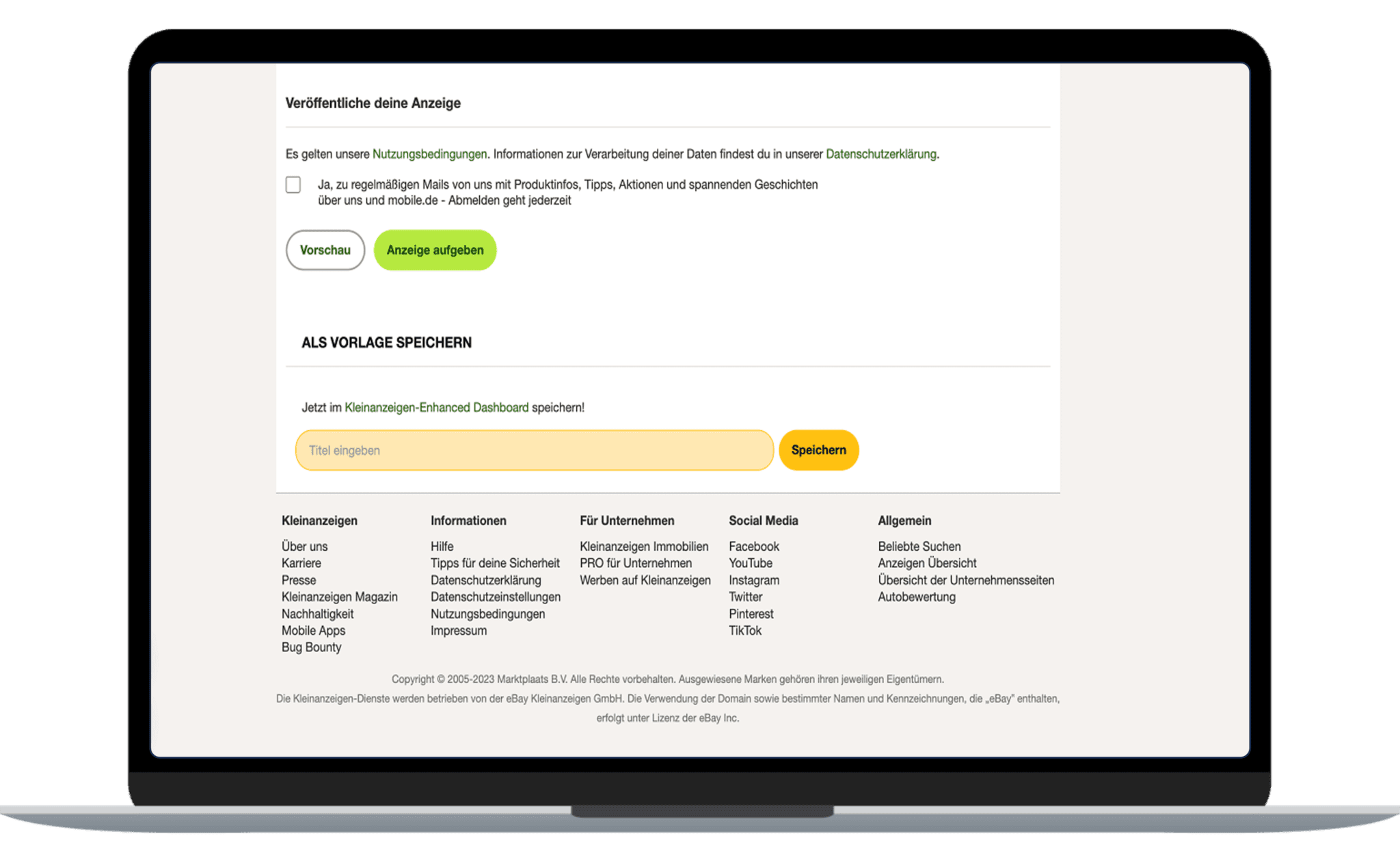 KleinanzeigenEnhanced Kostenloses Tool für Kleinanzeigen