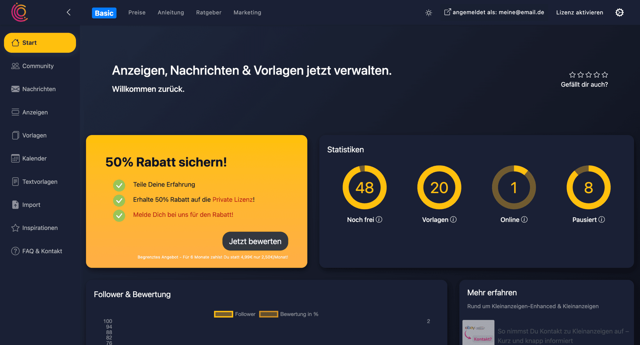 Dark / Light Mode KleinanzeigenEnhanced
